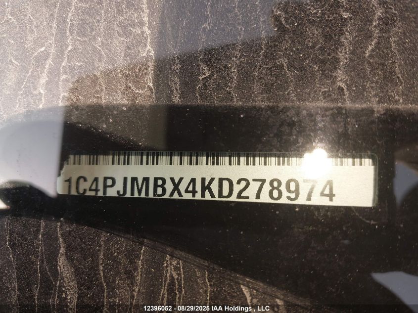 2019 Jeep Cherokee Trailhawk VIN: 1C4PJMBX4KD278974 Lot: 12396052