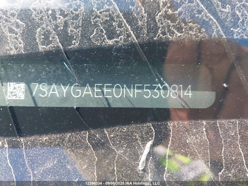 2022 Tesla Model Y Long Range VIN: 7SAYGAEE0NF530814 Lot: 12396334