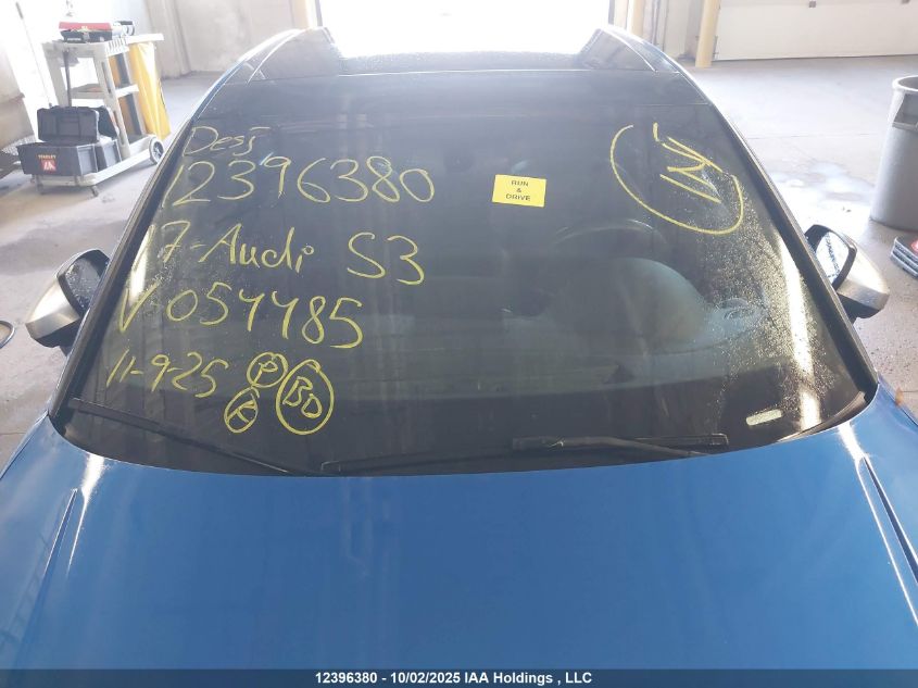 2017 Audi S3 Premium Plus VIN: WAUB1GFF3H1054485 Lot: 12396380