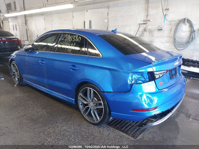 2017 Audi S3 Premium Plus VIN: WAUB1GFF3H1054485 Lot: 12396380