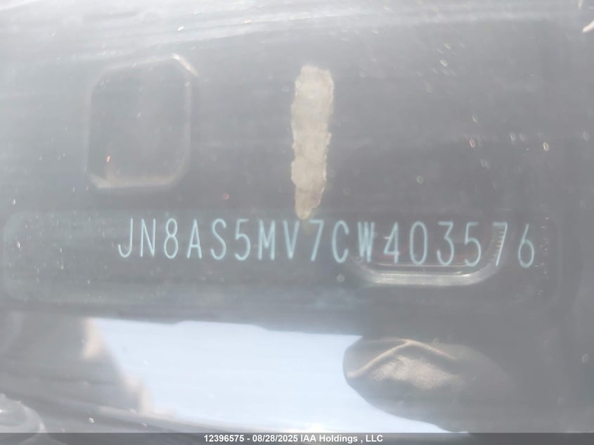 JN8AS5MV7CW403576 2012 NISSAN ROGUE photo no. 9