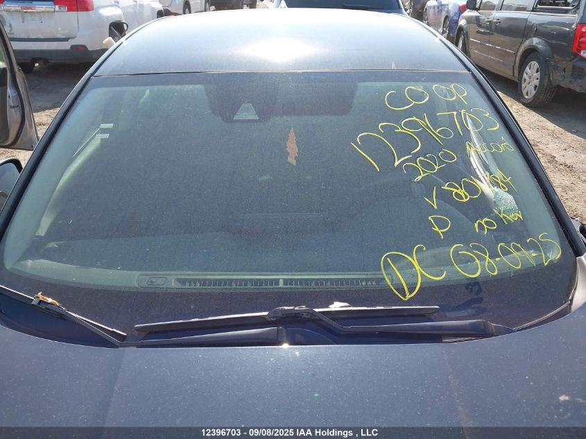 2020 Honda Accord Lx VIN: 1HGCV1F13LA801784 Lot: 12396703