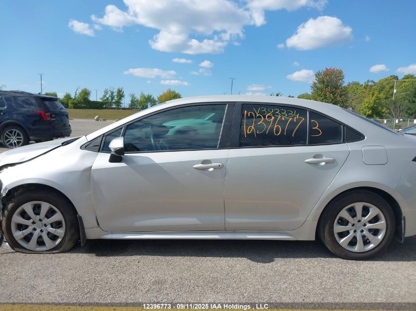 2022 Toyota Corolla Le VIN: 5YFBPMBE7NP323334 Lot: 12396773