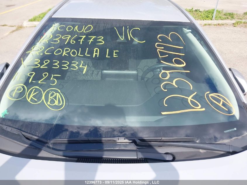 2022 Toyota Corolla Le VIN: 5YFBPMBE7NP323334 Lot: 12396773