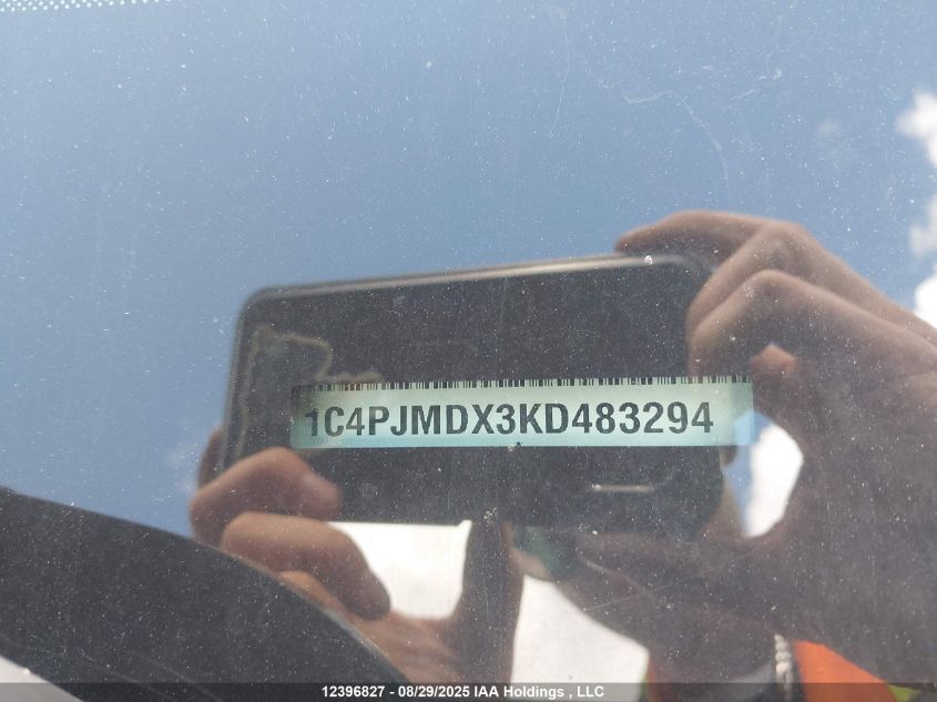 2019 Jeep Cherokee Limited VIN: 1C4PJMDX3KD483294 Lot: 12396827