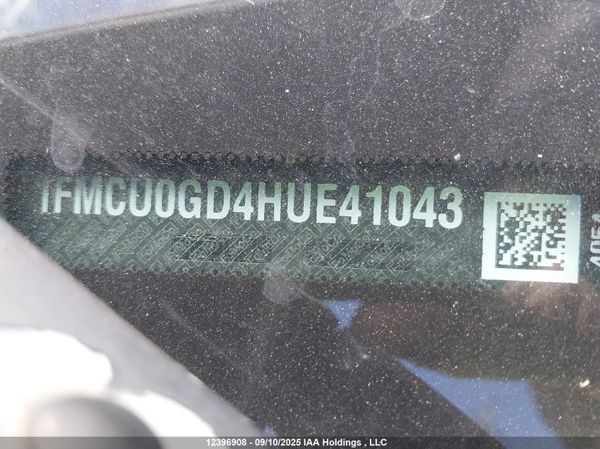 2017 Ford Escape Se VIN: 1FMCU0GD4HUE41043 Lot: 12396908