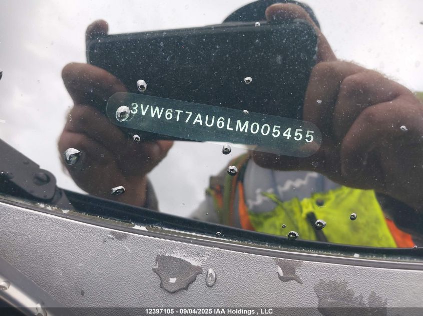 2020 Volkswagen Golf Gti Autobahn VIN: 3VW6T7AU6LM005455 Lot: 12397105