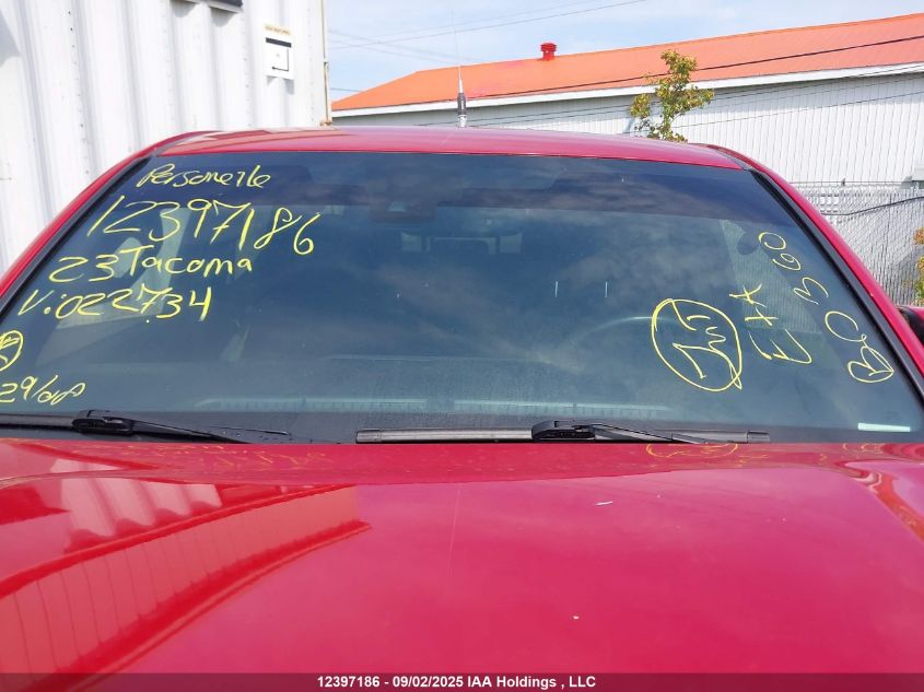 2023 Toyota Tacoma Double Cab/Sr5/Trd Sport/Trd Off Road VIN: 3TYDZ5BN9PT022734 Lot: 12397186