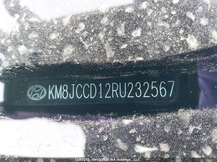 2024 Hyundai Tucson Luxury Awd VIN: KM8JCCD12RU232567 Lot: 12397212