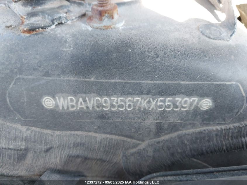 2007 BMW 328 Xi VIN: WBAVC93567KX55397 Lot: 12397272