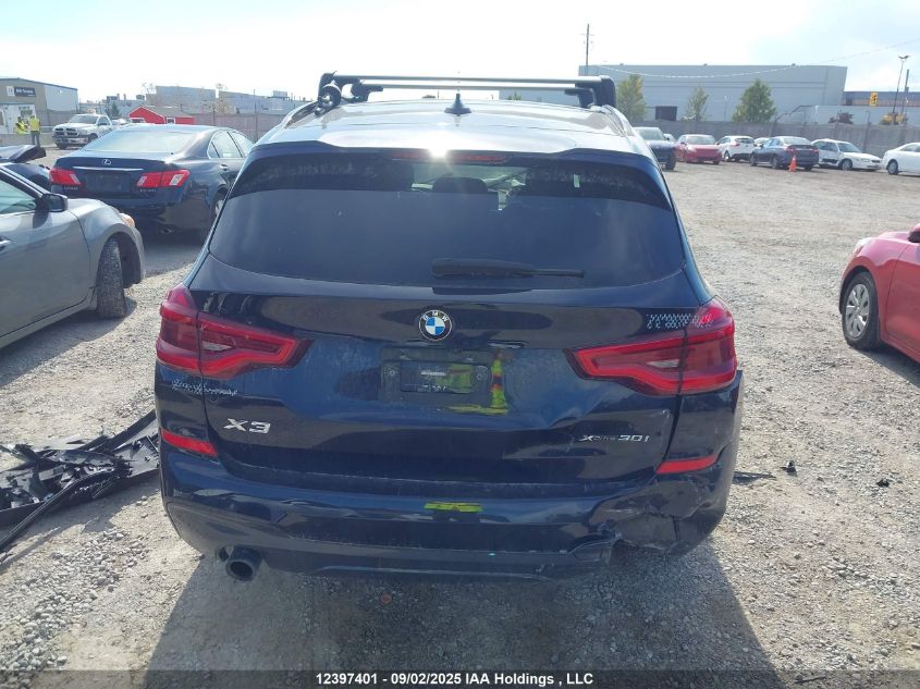 2020 BMW X3 VIN: 5UXTY5C06L9D10847 Lot: 12397401