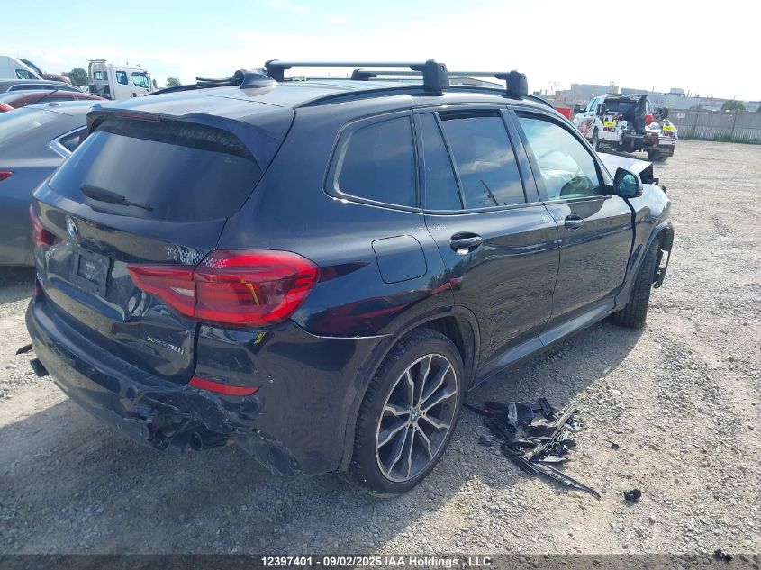2020 BMW X3 VIN: 5UXTY5C06L9D10847 Lot: 12397401
