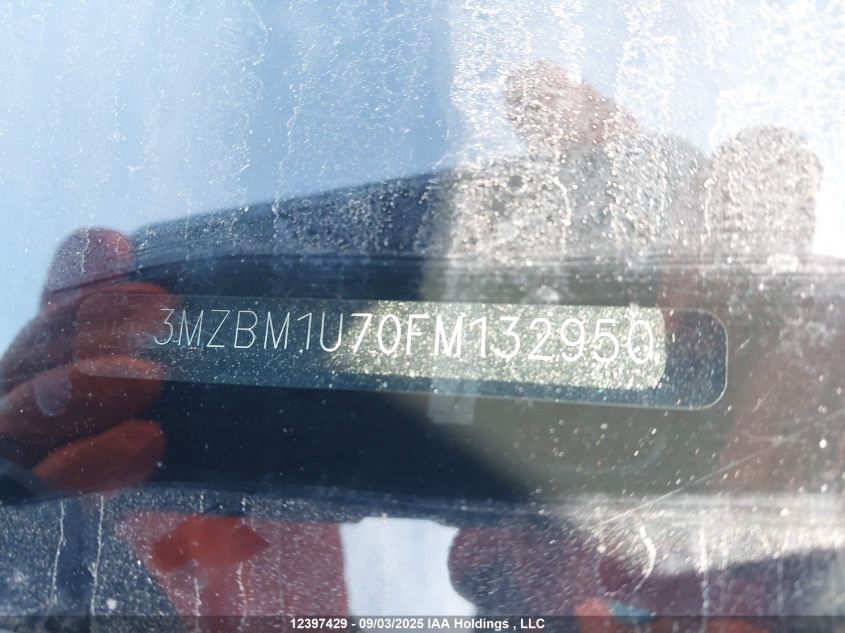 2015 Mazda Mazda3 VIN: 3MZBM1U70FM132950 Lot: 12397429