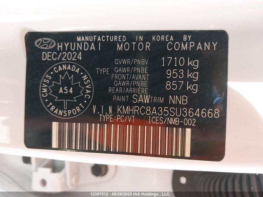KMHRC8A35SU364668 2025 HYUNDAI VENUE photo no. 19