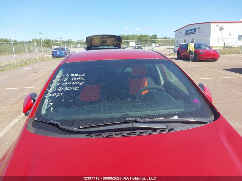 2018 Kia Forte Lx/Lx+ VIN: 3KPFL4A73JE190678 Lot: 12397716