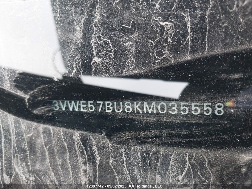 2019 Volkswagen Jetta Sel VIN: 3VWE57BU8KM035558 Lot: 12397742