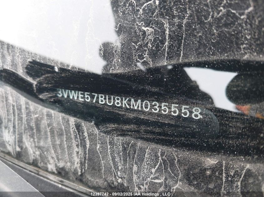 2019 Volkswagen Jetta Sel VIN: 3VWE57BU8KM035558 Lot: 12397742
