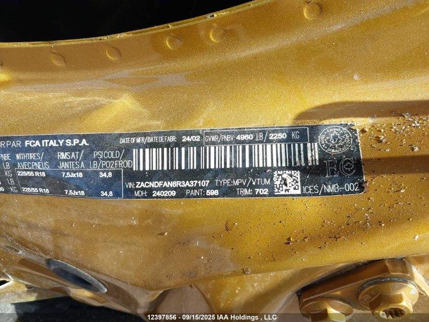 2024 Dodge Hornet Gt VIN: ZACNDFAN6R3A37107 Lot: 12397856