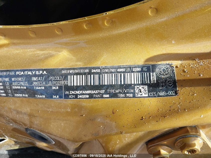 2024 Dodge Hornet Gt VIN: ZACNDFAN6R3A37107 Lot: 12397856