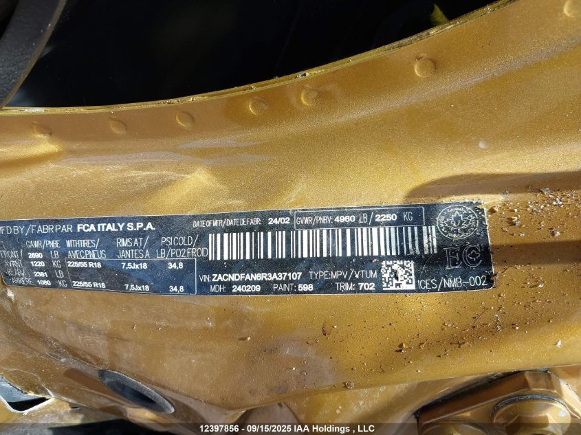 2024 Dodge Hornet Gt VIN: ZACNDFAN6R3A37107 Lot: 12397856