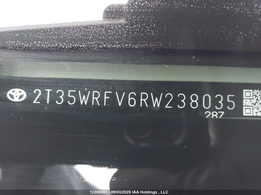 2024 Toyota Rav4 Xse VIN: 2T35WRFV6RW238035 Lot: 12398081