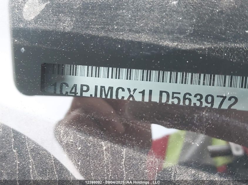 2020 Jeep Cherokee Latitude VIN: 1C4PJMCX1LD563972 Lot: 12398092