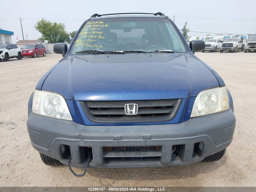 1997 Honda Cr-V Lx VIN: JHLRD1852VC801894 Lot: 12398107