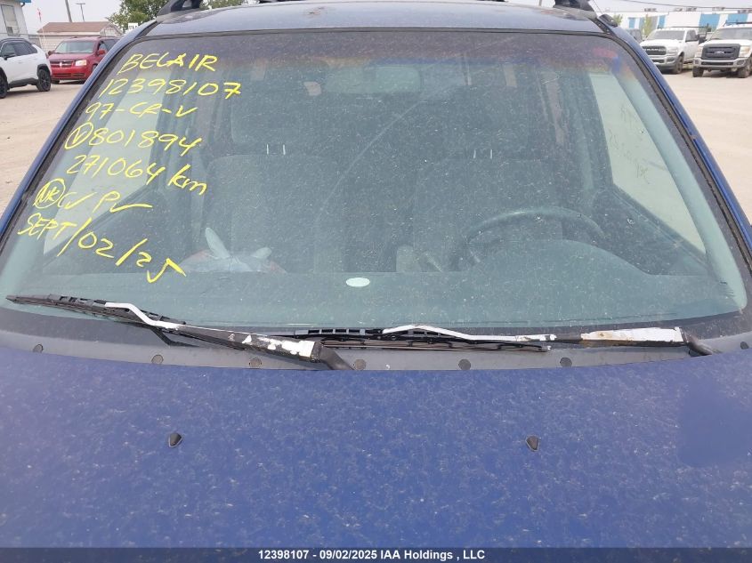 1997 Honda Cr-V Lx VIN: JHLRD1852VC801894 Lot: 12398107