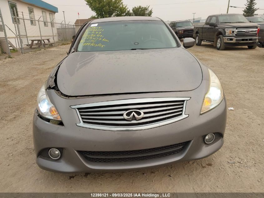 2012 Infiniti G37 VIN: JN1CV6AR8CM678591 Lot: 12398121