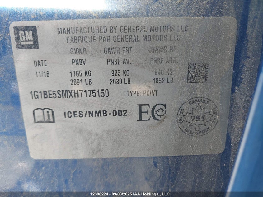 1G1BE5SMXH7175150 2017 CHEVROLET CRUZE photo no. 19