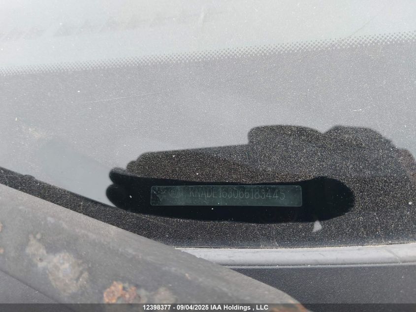 2006 Kia Rio 5 VIN: KNADE163066183445 Lot: 12398377