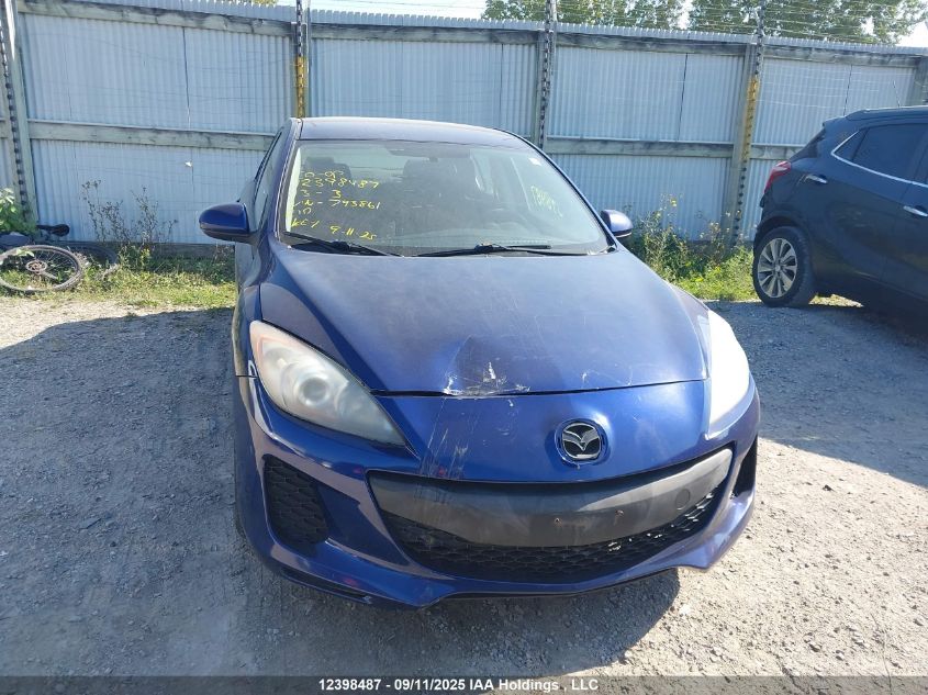 2013 Mazda 3 I VIN: JM1BL1UF8D1793861 Lot: 12398487