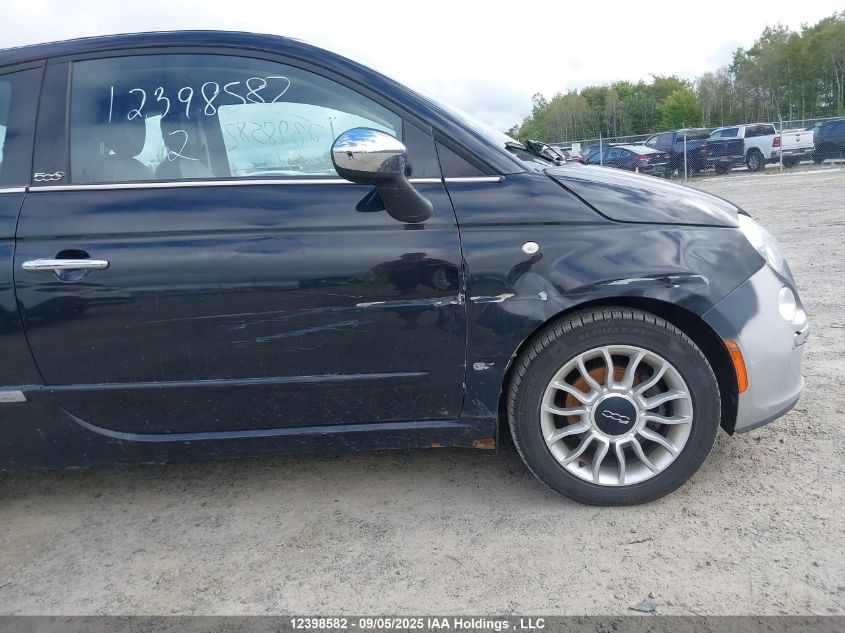 2012 Fiat 500 Lounge VIN: 3C3CFFER2CT305629 Lot: 12398582