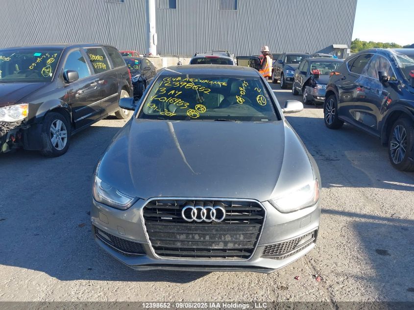 2013 Audi A4 Premium Plus VIN: WAUHFCFL0DN016953 Lot: 12398652
