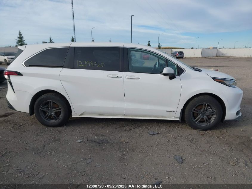 2021 Toyota Sienna Le 8-Passenger VIN: 5TDGRKEC5MS067523 Lot: 12398720