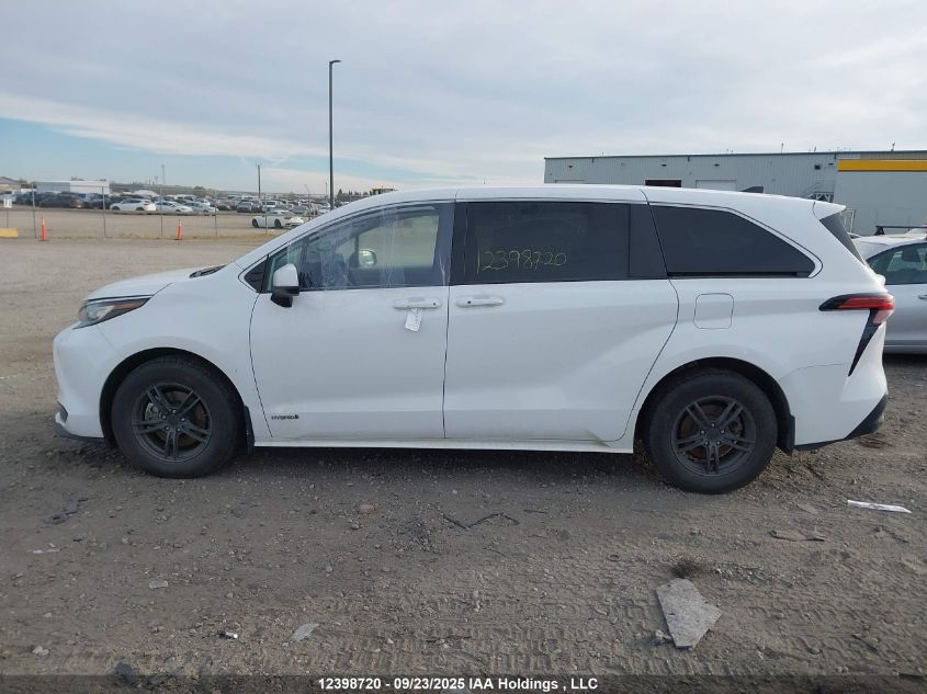 2021 Toyota Sienna Le 8-Passenger VIN: 5TDGRKEC5MS067523 Lot: 12398720