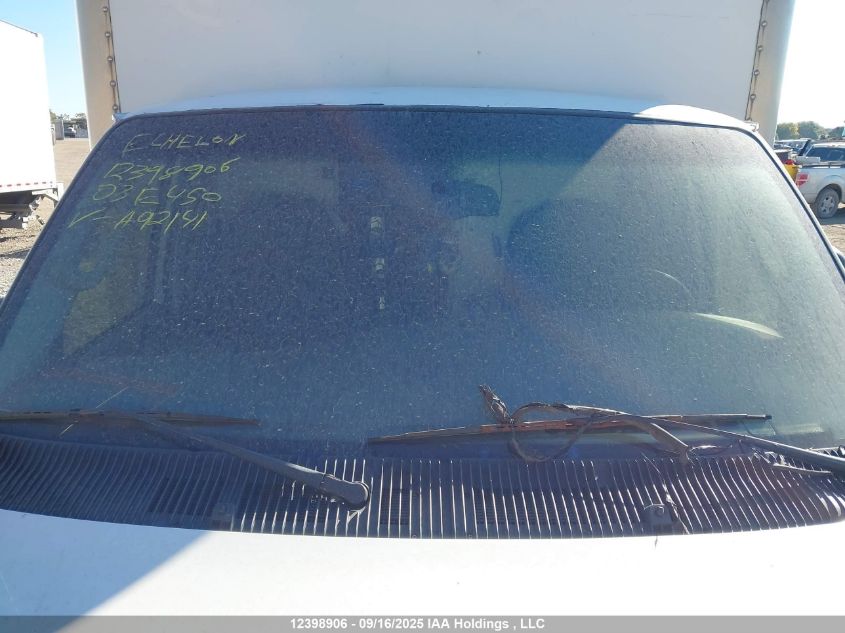 2003 Ford Econoline E450 Super Duty Cutwy Van VIN: 1FDXE45F63HA92141 Lot: 12398906