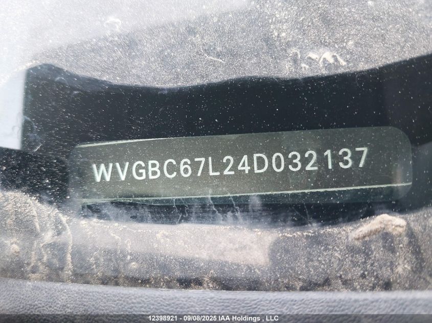 2004 Volkswagen Touareg 3.2 VIN: WVGBC67L24D032137 Lot: 12398921