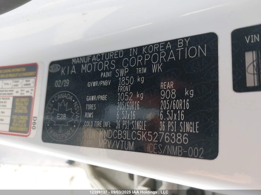 KNDCB3LC5K5276386 2019 KIA NIRO photo no. 9