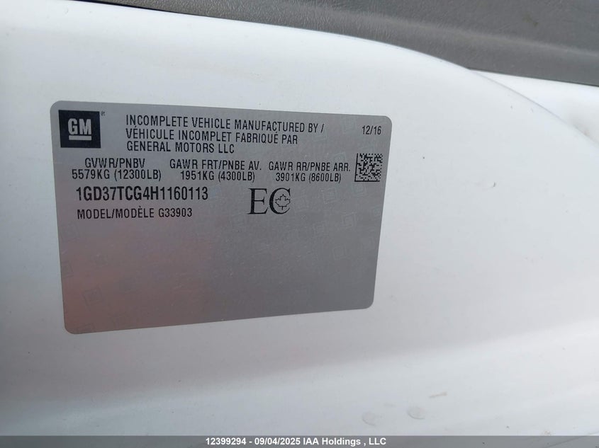 1GD37TCG4H1160113 2017 GMC SAVANA photo no. 9