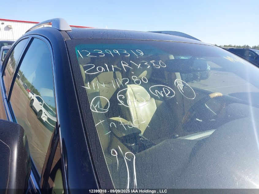 2011 Lexus Rx 350 VIN: 2T2BK1BA0BC111280 Lot: 12399318