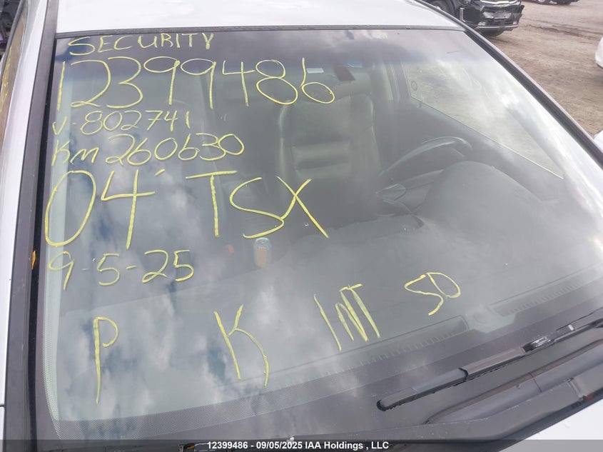 2004 Acura Tsx VIN: JH4CL96864C802741 Lot: 12399486