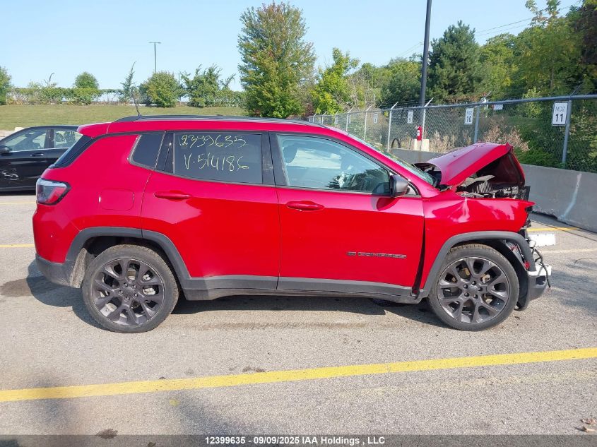 2021 Jeep Compass VIN: 3C4NJDBB9MT514186 Lot: 12399635