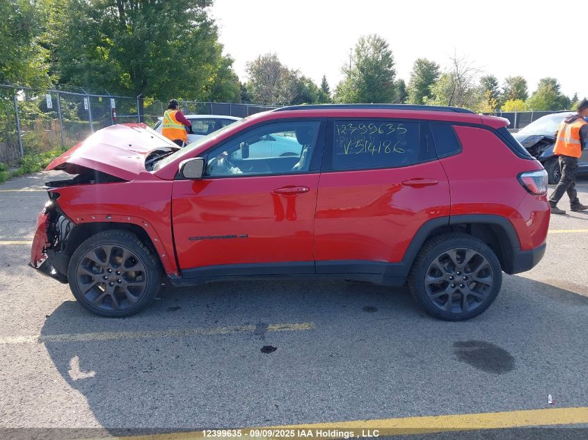 2021 Jeep Compass VIN: 3C4NJDBB9MT514186 Lot: 12399635