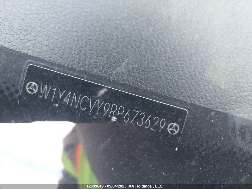 2024 Mercedes-Benz Sprinter 2500 High Roof 4-Cyl Diesel Ho/Standard Roof 4-Cyl Diesel Ho VIN: W1Y4NCVY9RP673629 Lot: 12399649