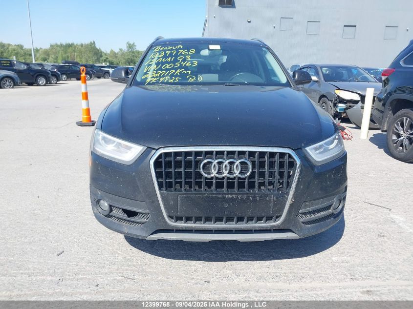 2015 Audi Q3 4P Ti VIN: WA1EFEFS7FR005463 Lot: 12399768