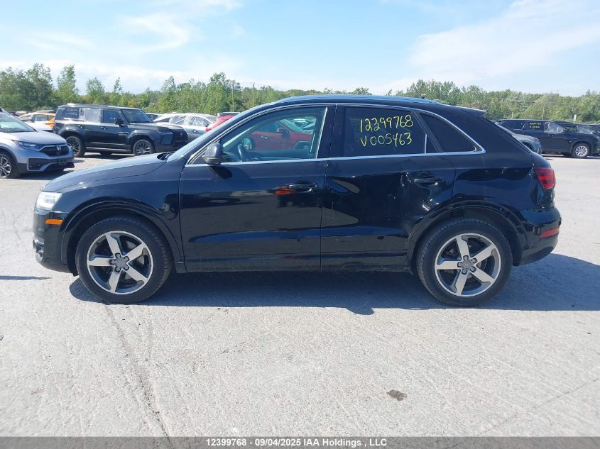 2015 Audi Q3 4P Ti VIN: WA1EFEFS7FR005463 Lot: 12399768