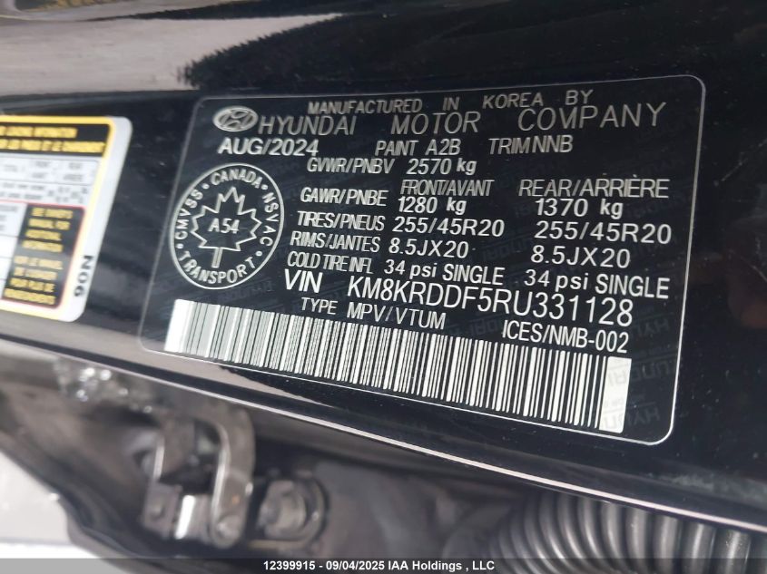 2024 Hyundai Ioniq 5 Preferred Long Range With Ultimate Package VIN: KM8KRDDF5RU331128 Lot: 12399915