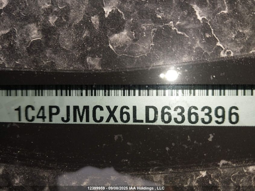 2020 Jeep Cherokee Latitude VIN: 1C4PJMCX6LD636396 Lot: 12399959