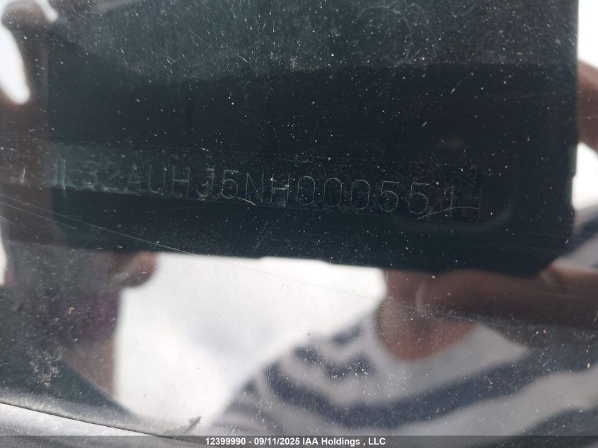 2022 Mitsubishi Mirage Es/Le VIN: ML32AUHJ5NH000551 Lot: 12399990